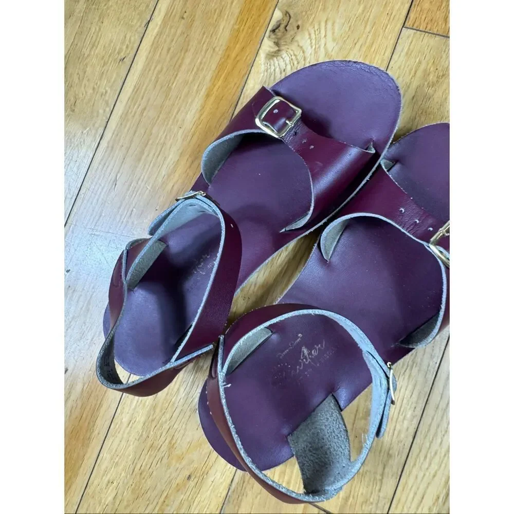 Saltwater Girls Purple Sandals Size 3